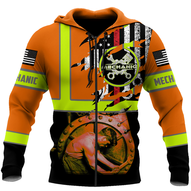 All Over Printed Mechanic Hoodie For Men and Women HHT13102005