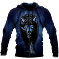 Night Wolf 3D All Over Print Hoodie T Shirt For Men and Women HHT07092016