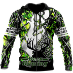 Light Green Deer Hunting 3D All Over Printed Shirts For Men LAM