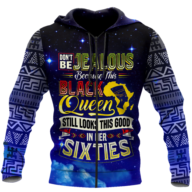 Black Queen in Her Sixties 3D All Over Print Hoodie