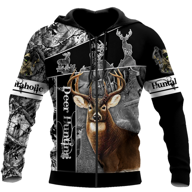 Version 4 Huntaholic - Deer Hunting 3D All Over Printed Shirts For Men And Woman