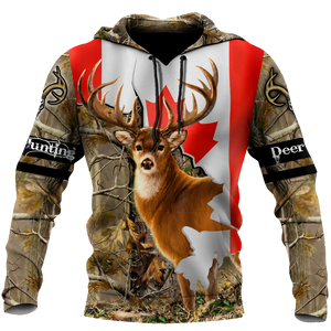 Deer Hunting Canada 3D All Over Printed Shirts For Men LAM