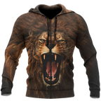 The Alpha King Lion Over Printed Hoodie