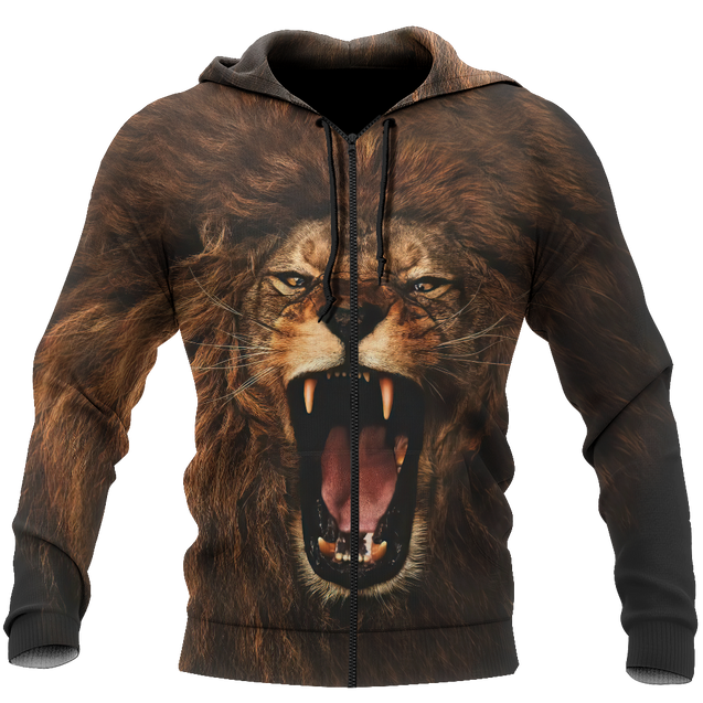 The Alpha King Lion Over Printed Hoodie