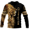 Custom Name February King Lion  3D All Over Printed  Unisex Shirt