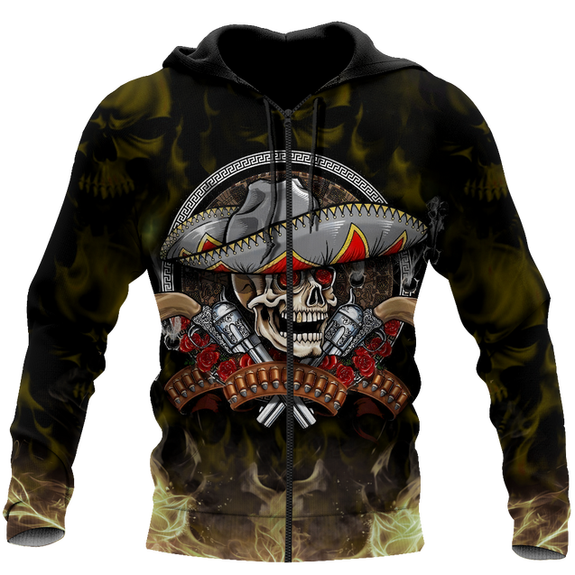 All Over Printe Beautiful Mexico Day Of The Dead Hoodie