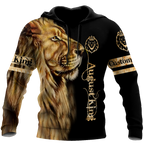 Custom Name August King Lion 3D All Over Printed Unisex Shirt