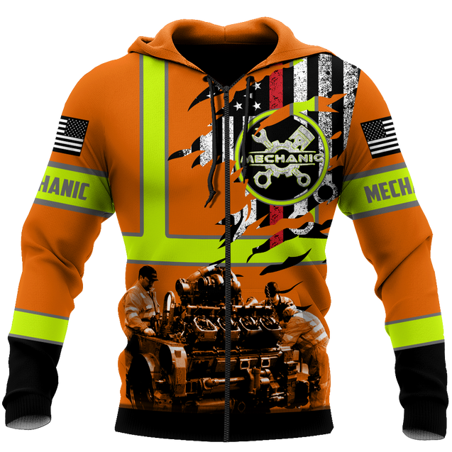 All Over Printed Mechanic Hoodie For Men and Women HHT13102006