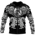 All Over Printed Viking Wolf Hoodie HTT23092001-MEI