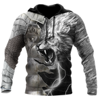 Lion Warrior Amor Tattoo 3D All Over Printed Unisex Shirts
