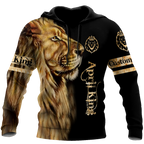 Custom Name April King Lion  3D All Over Printed  Unisex Shirts