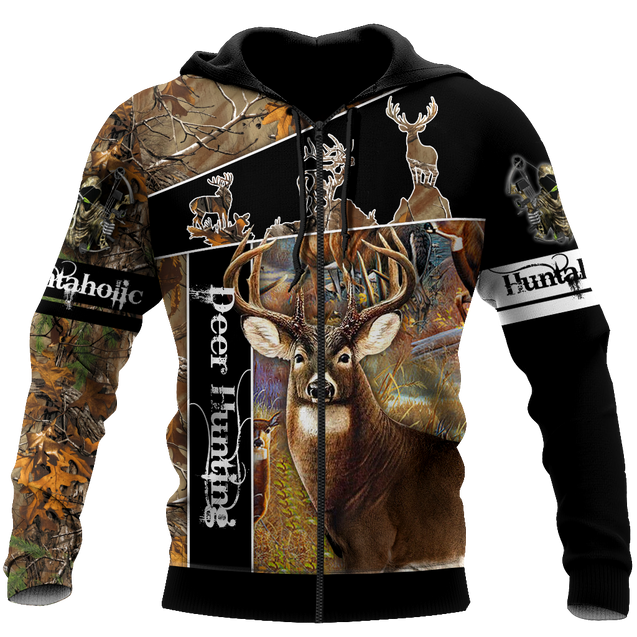 Version Huntaholic - Deer Hunting 3D All Over Printed Shirts For Men And Woman