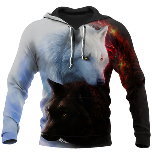 Wolf 3D All Over Printed Shirts For Men and Women JJ280401-Apparel-TT-Hoodie-S-Vibe Cosy™