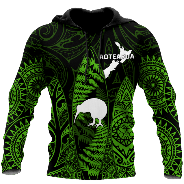 New zealand maori surf green 3d all over printed for men and women