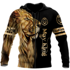 Custom Name May King Lion  3D All Over Printed Unisex Shirts
