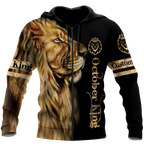Custom Name October King 3D All Over Printed Unisex Shirts