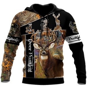 Version Huntaholic - Deer Hunting 3D All Over Printed Shirts For Men And Woman