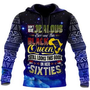 Black Queen in Her Sixties 3D All Over Print Hoodie