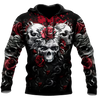 Unique Skulls And Roses Hoodie For Men And Women MEI