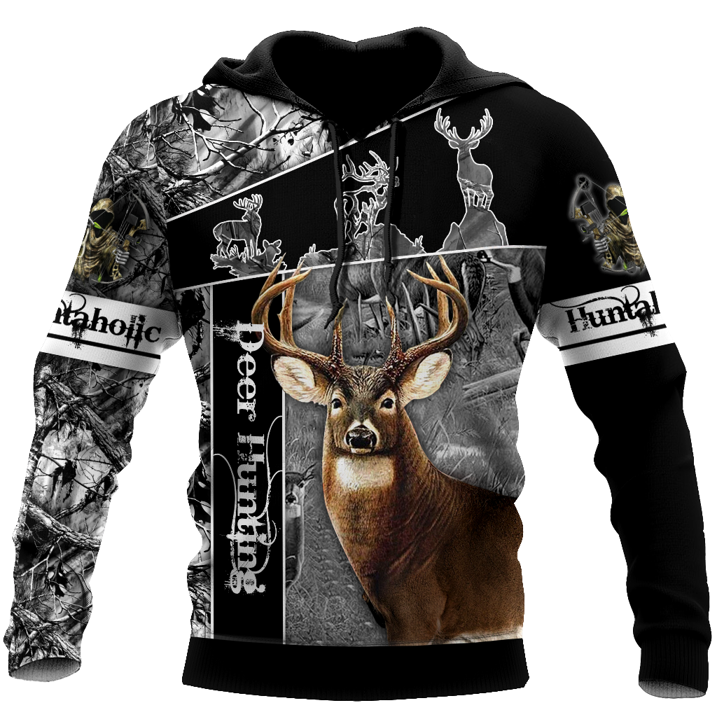 Version 4 Huntaholic - Deer Hunting 3D All Over Printed Shirts For Men And Woman