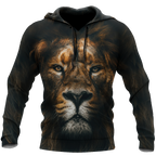 The Silence of Lion Over Printed Hoodie
