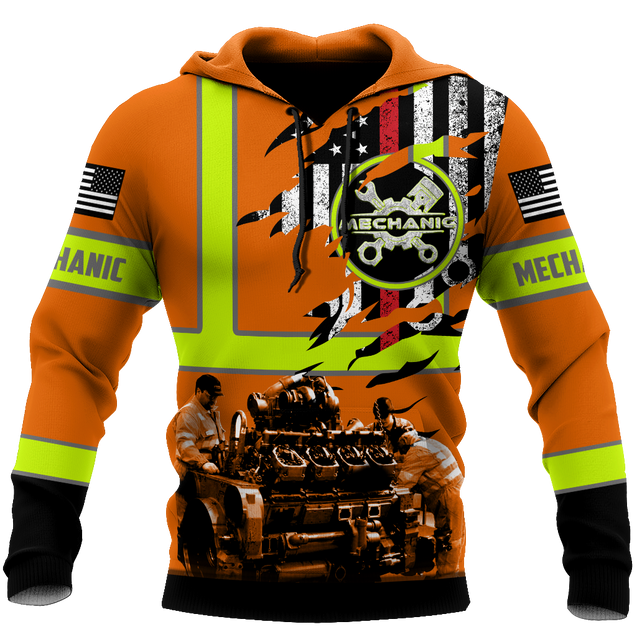 All Over Printed Mechanic Hoodie For Men and Women HHT13102006