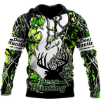 Light Green Deer Hunting 3D All Over Printed Shirts For Men LAM