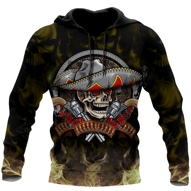 All Over Printe Beautiful Mexico Day Of The Dead Hoodie