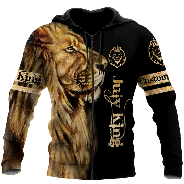 Custom Name July King Lion  3D All Over Printed Unisex Shirts