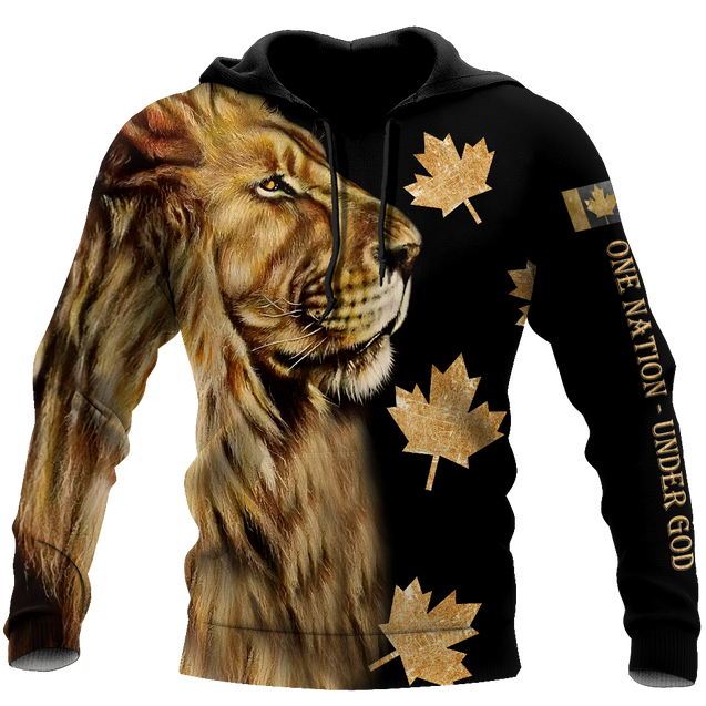 3D Canada One Nation Under God Over Printed Shirt for Men and Women TP