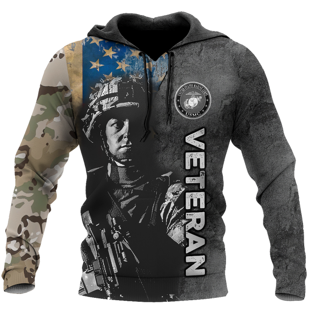 All Over Printed U.S Marine Corps Veteran Hoodie HHT31082003-MEI