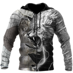 Lion Warrior Amor Tattoo 3D All Over Printed Unisex Shirts