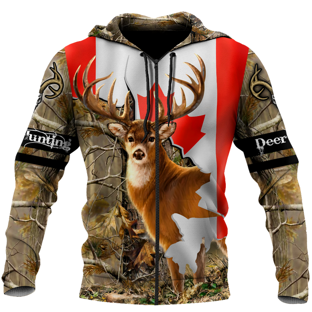 Deer Hunting Canada 3D All Over Printed Shirts For Men LAM