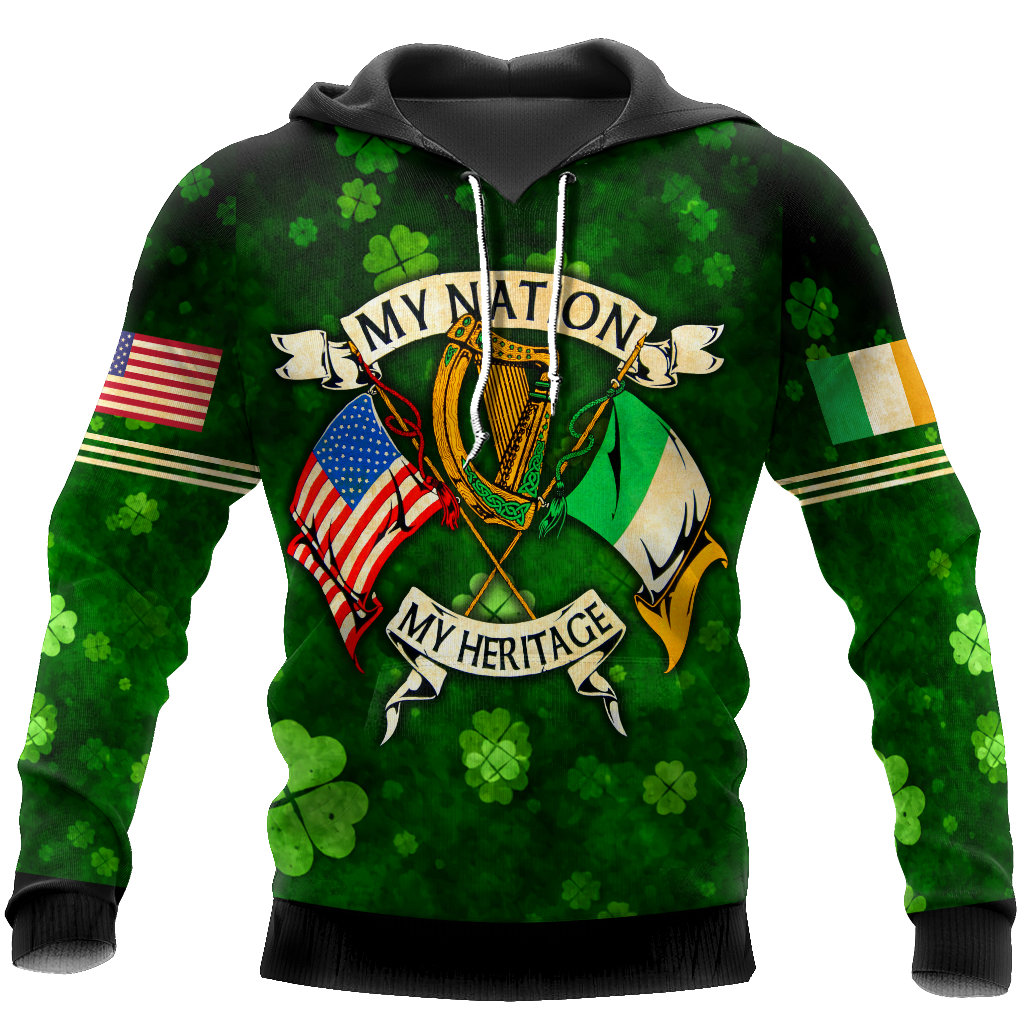 Irish St.Patrick day 3d hoodie shirt for men and women HVT31102001