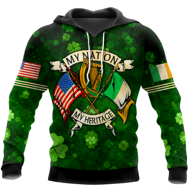 Irish St.Patrick day 3d hoodie shirt for men and women HVT31102001