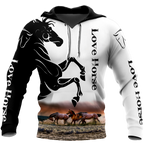Love Horse 3D All Over Printed Shirts HVT12112001