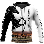 Love Horse 3D All Over Printed Shirts HVT12112001