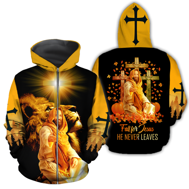 Fall For Jesus He Never Leaves 3D All Over Printed Shirts HVT29102003