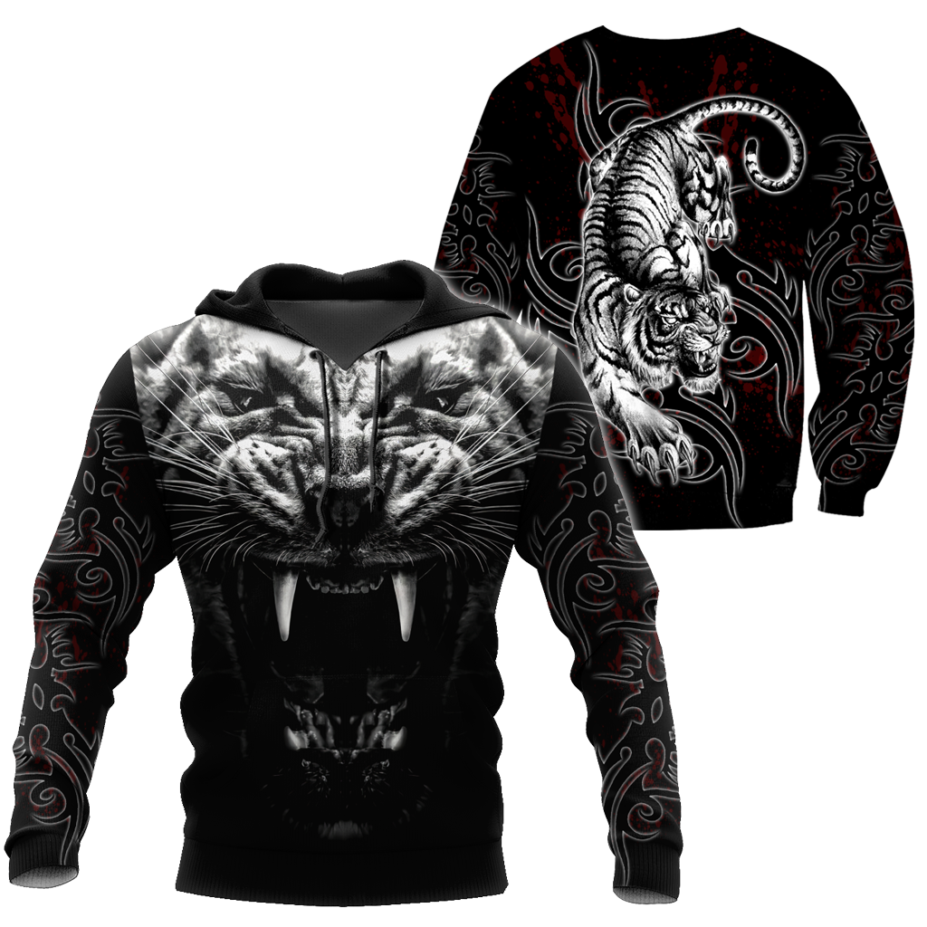 Tattoo White Tiger  3D All Over Printed Unisex Shirts