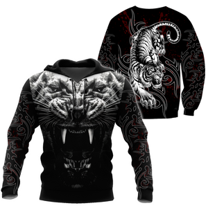 Tattoo White Tiger  3D All Over Printed Unisex Shirts