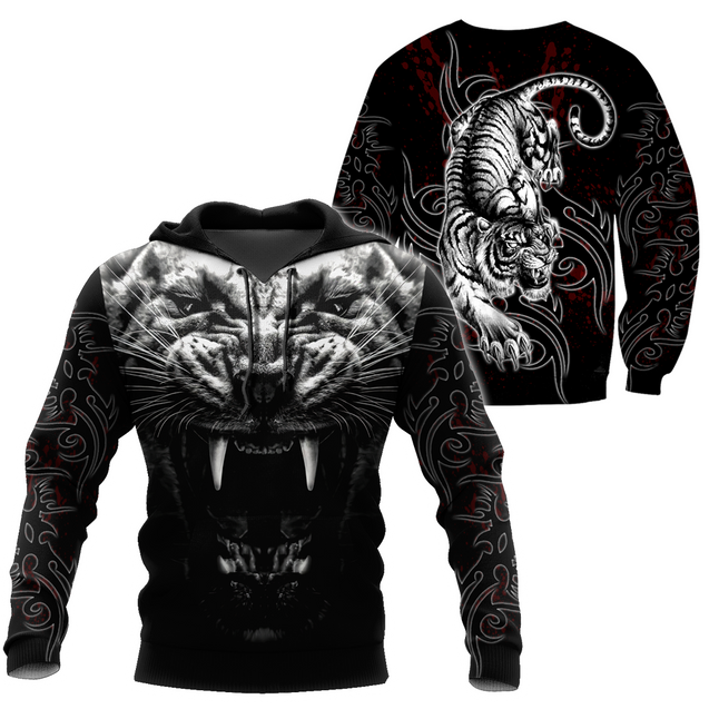 Tattoo White Tiger  3D All Over Printed Unisex Shirts