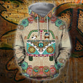 3D All Over Print Dog Hippie Hoodie-Apparel-HD09-Hoodie-S-Vibe Cosy™
