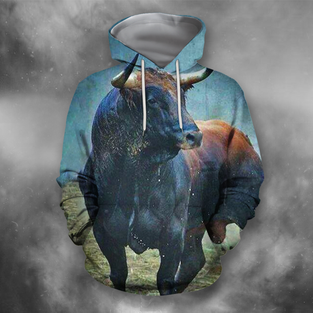 3D All Over Print Bull Art 9-Apparel-PHLong-Hoodie-S-Vibe Cosy™