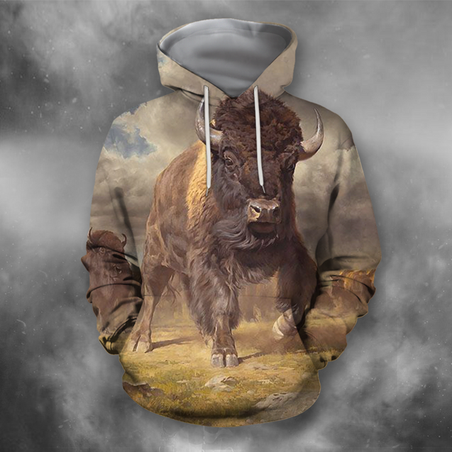 3D All Over Print Bull Bull Art 5-Apparel-PHLong-Hoodie-S-Vibe Cosy™