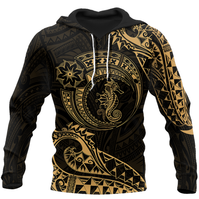Seahorse Polynesian 3d all over printed shirt and short for man and women JJ200201 PL-Apparel-PL8386-Hoodie-S-Vibe Cosy™