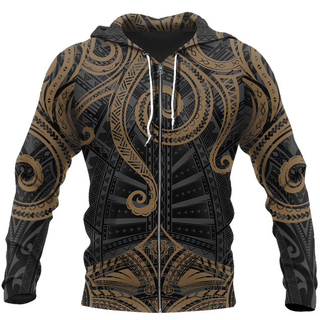 Maori Tattoo Special Hoodie L1106-Apparel-Khanh Arts-Zipped Hoodie-S-Vibe Cosy™