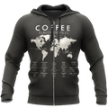 Beautiful Maps Coffee World 3D All Over Printed Differences Between Types Of World Coffee Shirts and Shorts Pi271102 PL-Apparel-PL8386-zip-up hoodie-S-Vibe Cosy™