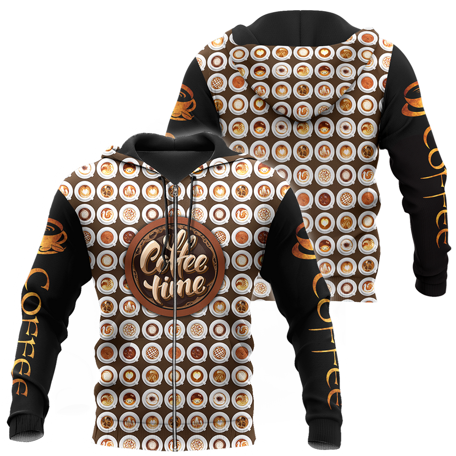 Time's Coffee 3D All Over Printed Differences Between Types Of Italian Coffee Shirts and Shorts Pi271103 PL-Apparel-PL8386-Hoodie-S-Vibe Cosy™