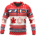 Christmas CANADA Maple Leaf Pi181001-Apparel-NNK-Hoodie-S-Vibe Cosy™