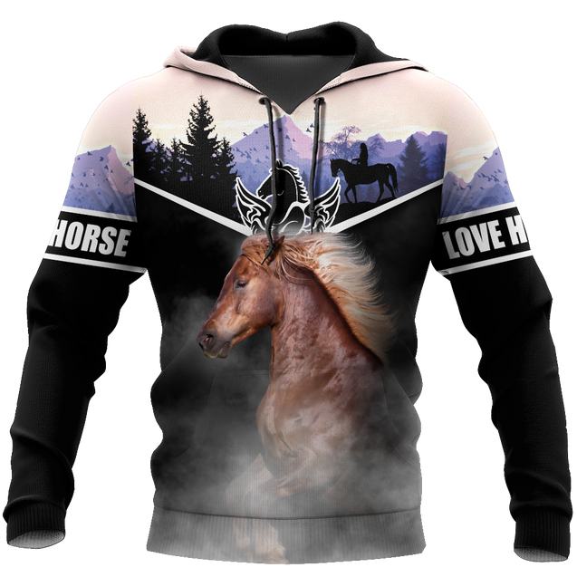 Love Horse 3D All over print for Men and Women shirt Pi030103-Apparel-NNK-Hoodie-S-Vibe Cosy™